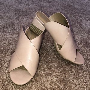 •Nude Open Back Heels•